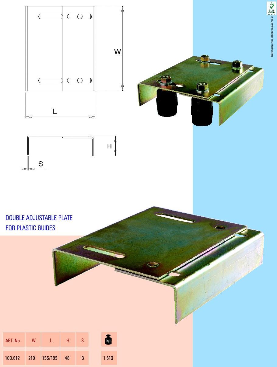 Placa simpla pentru ghidaje plastic